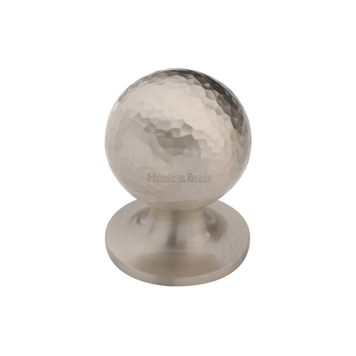 Ball Cabinet Knob Hammered Design by M Marcus - Heritage Brass