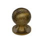 Ball Cabinet Knob Hammered Design by M Marcus - Heritage Brass