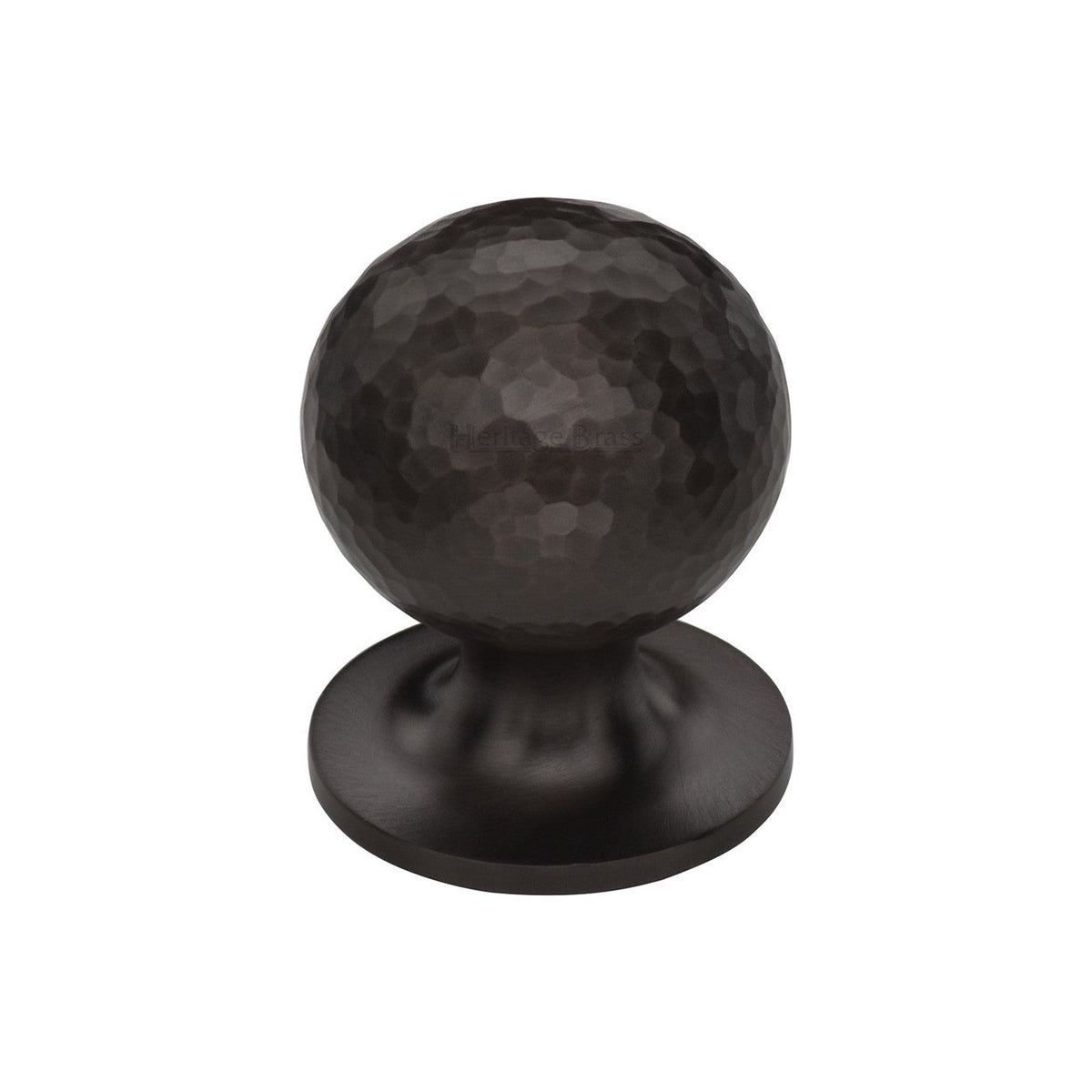 Ball Cabinet Knob Hammered Design by M Marcus - Heritage Brass