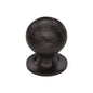 Ball Cabinet Knob Hammered Design by M Marcus - Heritage Brass
