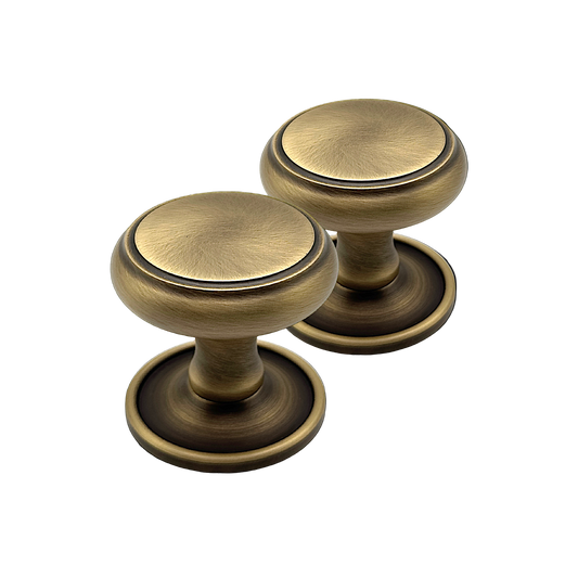 Beau Hardware Mortice Door Knobs - Antique Brass by Beau- Hardware