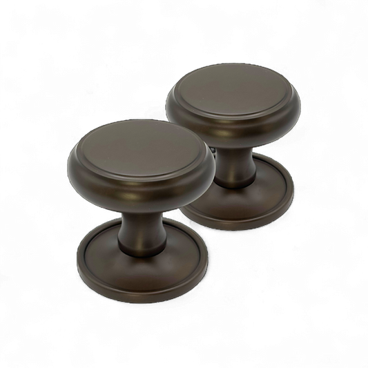 Beau Hardware Mortice Door Knobs - Dark Matt Bronze by Beau- Hardware