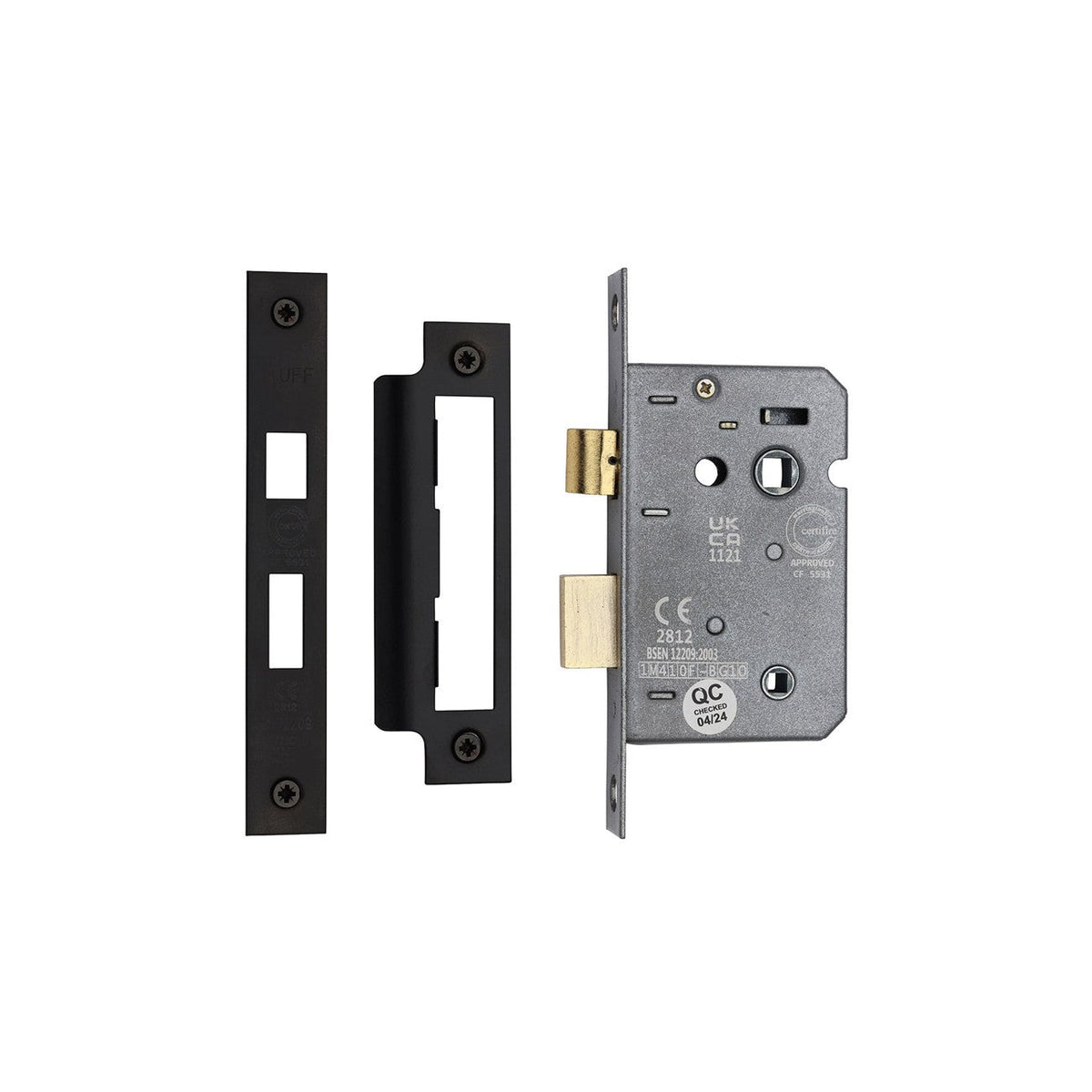 CE 3 Lever Bathroom Lock 2 1/2" by M Marcus - Heritage Brass
