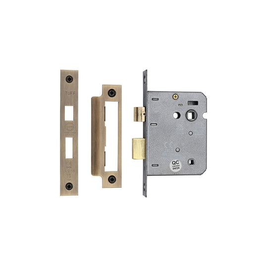 CE 3 Lever Bathroom Lock 3" by M Marcus - Heritage Brass