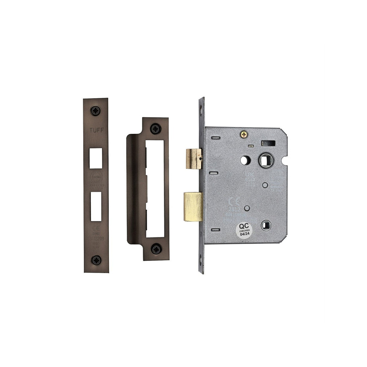CE 3 Lever Bathroom Lock 3" by M Marcus - Heritage Brass
