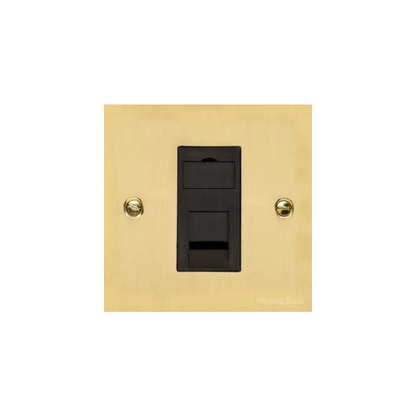 Richmond Elite Range Polished Brass Switches & Sockets, LP1 - 1 Gang CAT6 by Heritage Brass By M-Marcus