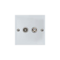 Richmond Elite Range Polished Chrome Switches & Sockets, LP2 - TV/Satellite Socket by Heritage Brass By M-Marcus