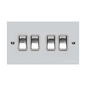 Richmond Elite Range Polished Chrome Switches & Sockets, LP2 - 4 Gang Rocker Switch by Heritage Brass By M-Marcus