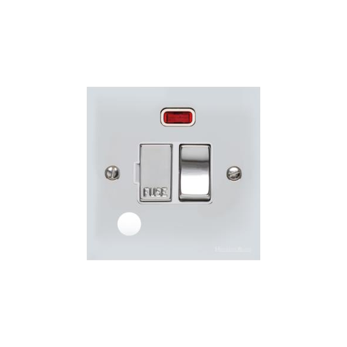Richmond Elite Range Polished Chrome Switches & Sockets, LP2 - Switched Spur with Neon + Cord (13 Amp) by Heritage Brass By M-Marcus