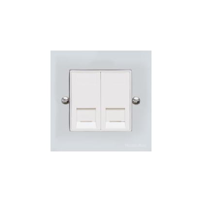 Richmond Elite Range Polished Chrome Switches & Sockets, LP2 - 2 Gang CAT6 by Heritage Brass By M-Marcus