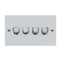 Richmond Elite Range Polished Chrome Switches & Sockets, LP2 - 4 Gang TED Dimmer (Compatible with LED Lamps) by Heritage Brass By M-Marcus