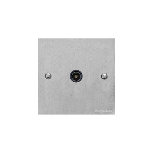Richmond Elite Range Satin Chrome Switches & Sockets, LP3 - 1 Gang Non-Isolated TV Coaxial Socket by Heritage Brass By M-Marcus