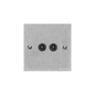 Richmond Elite Range Satin Chrome Switches & Sockets, LP3 - TV/FM Diplexed Socket by Heritage Brass By M-Marcus
