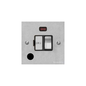 Richmond Elite Range Satin Chrome Switches & Sockets, LP3 - Switched Spur with Neon + Cord (13 Amp) by Heritage Brass By M-Marcus