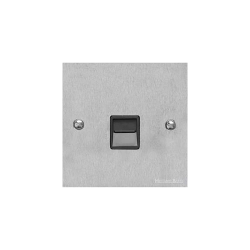 Richmond Elite Range Satin Chrome Switches & Sockets, LP3 - 1 Gang Secondary Line Socket by Heritage Brass By M-Marcus