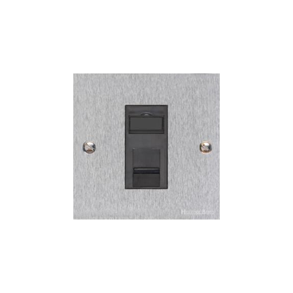 Richmond Elite Range Satin Chrome Switches & Sockets, LP3 - 1 Gang CAT6 by Heritage Brass By M-Marcus