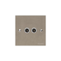 Richmond Elite Range Satin Nickel Switches & Sockets, LP5 - TV/FM Diplexed Socket by Heritage Brass By M-Marcus