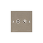 Richmond Elite Range Satin Nickel Switches & Sockets, LP5 - TV/Satellite Socket by Heritage Brass By M-Marcus