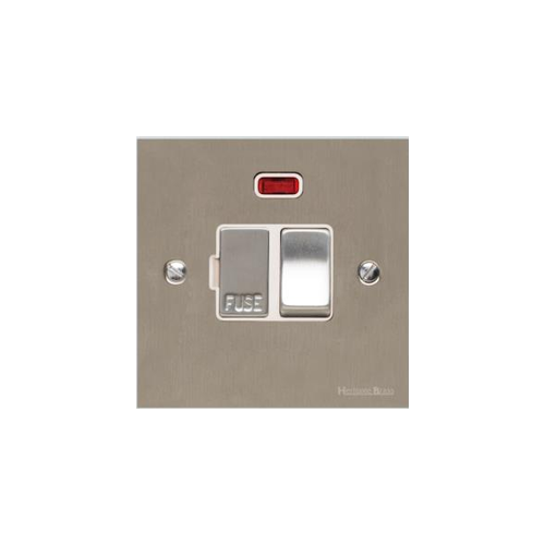 Richmond Elite Range Satin Nickel Switches & Sockets, LP5 - Switched Spur with Neon (13 Amp) by Heritage Brass By M-Marcus