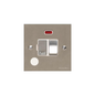 Richmond Elite Range Satin Nickel Switches & Sockets, LP5 - Switched Spur with Neon + Cord (13 Amp) by Heritage Brass By M-Marcus