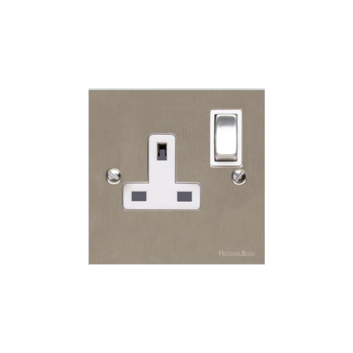 Richmond Elite Range Satin Nickel Switches & Sockets, LP5 - Single Socket (13 Amp) by Heritage Brass By M-Marcus
