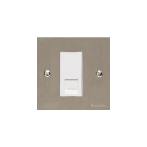 Richmond Elite Range Satin Nickel Switches & Sockets, LP5 - 1 Gang RJ45 by Heritage Brass By M-Marcus