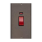 Richmond Elite Range Matt Bronze Switches & Sockets, LP9 - 45A DP Cooker Switch with Neon (tall plate) by Heritage Brass By M-Marcus