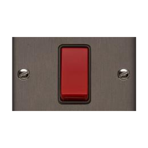 Richmond Elite Range Matt Bronze Switches & Sockets, LP9 - 45A DP Cooker Switch with Neon (single plate) by Heritage Brass By M-Marcus