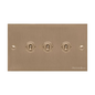 Richmond Elite Range Antique Brass Switches & Sockets, LP91 - 3 Gang Toggle Switch by Heritage Brass By M-Marcus