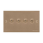 Richmond Elite Range Antique Brass Switches & Sockets, LP91 - 4 Gang Toggle Switch by Heritage Brass By M-Marcus