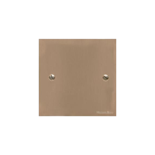 Richmond Elite Range Antique Brass Switches & Sockets, LP91 - Single Blank Plate by Heritage Brass By M-Marcus