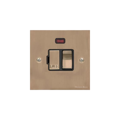 Richmond Elite Range Antique Brass Switches & Sockets, LP91 - Switched Spur with Neon (13 Amp) by Heritage Brass By M-Marcus