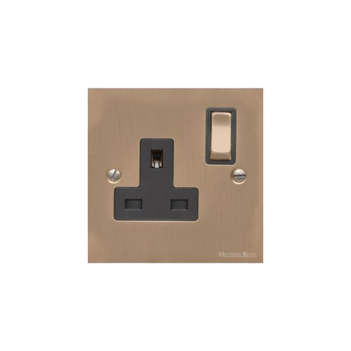 Richmond Elite Range Antique Brass Switches & Sockets, LP91 - Single Socket (13 Amp) by Heritage Brass By M-Marcus