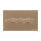 Richmond Elite Range Antique Brass Switches & Sockets, LP91 - 3 Gang TED Dimmer (Compatible with LED Lamps) by Heritage Brass By M-Marcus