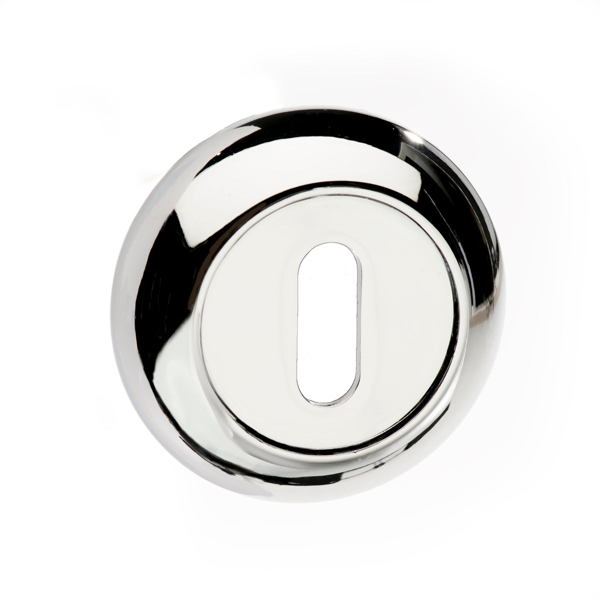 Mediterranean Key Escutcheons on Round "C" Rose - Polished Chrome - Default