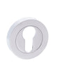 Mediterranean Euro Escutcheons on Round Rose - Polished Chrome - Default