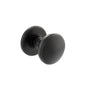 Millhouse Brass Edison Solid Brass Domed Mortice Door Knob on Concealed Fix Rose - Matt Black - Default