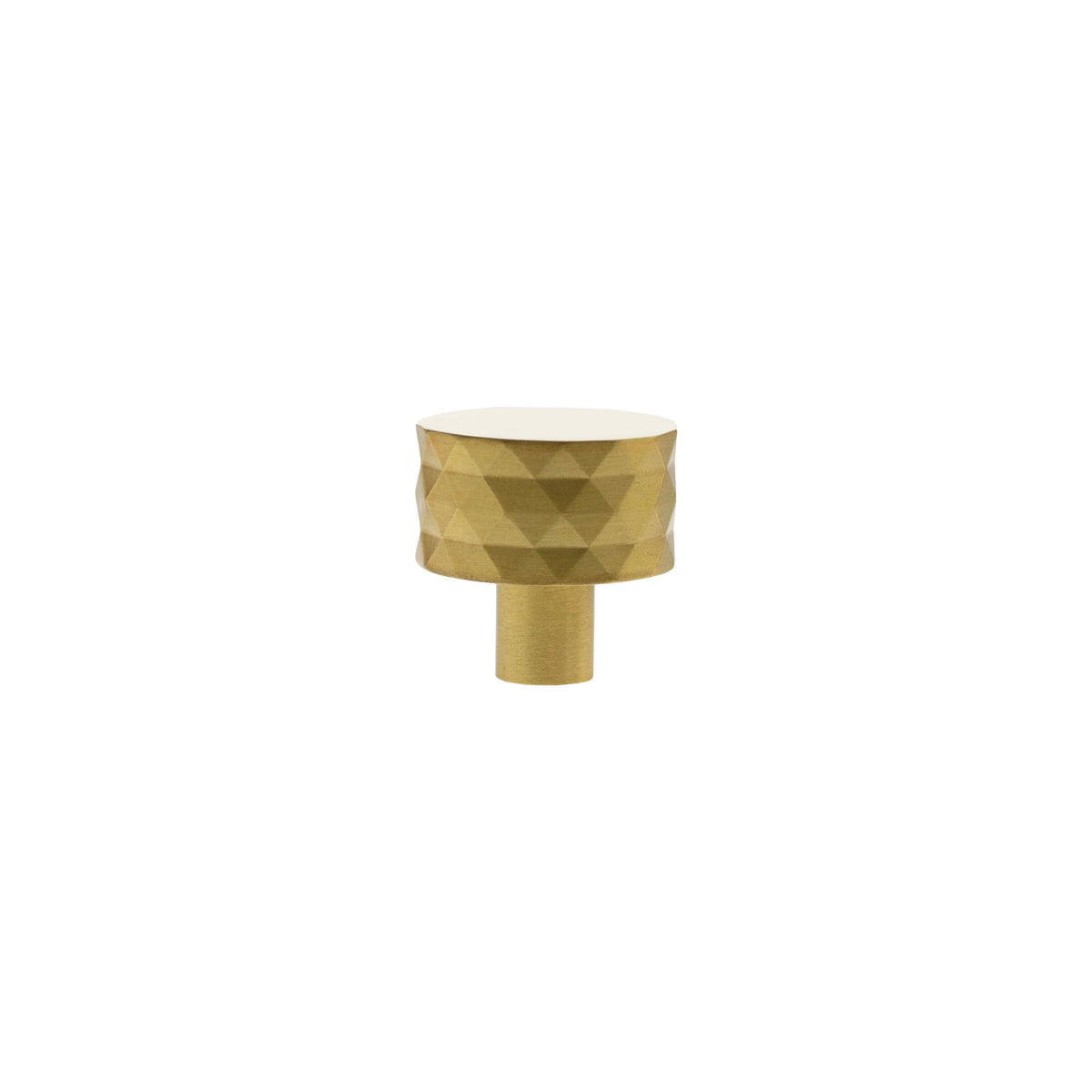 Millhouse Brass Chrysler Diamond Round Cabinet Knob Handle - Satin Brass - Default