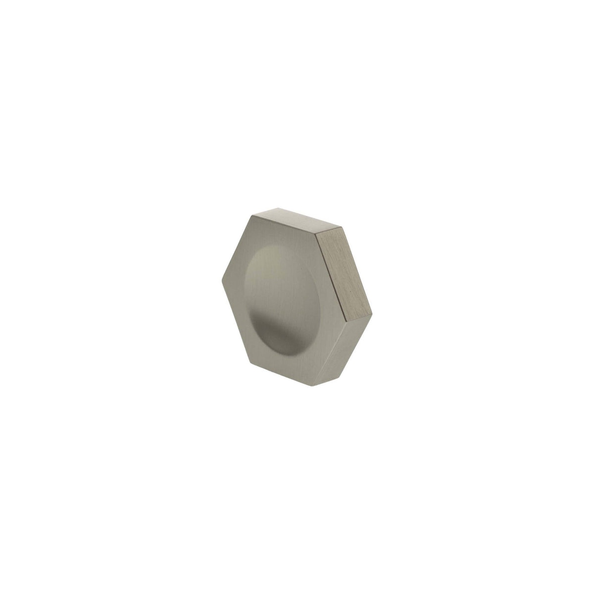 Millhouse Brass Pennington Hexagonal Finger Pull Cabinet Knob Handle - Satin Nickel - Default