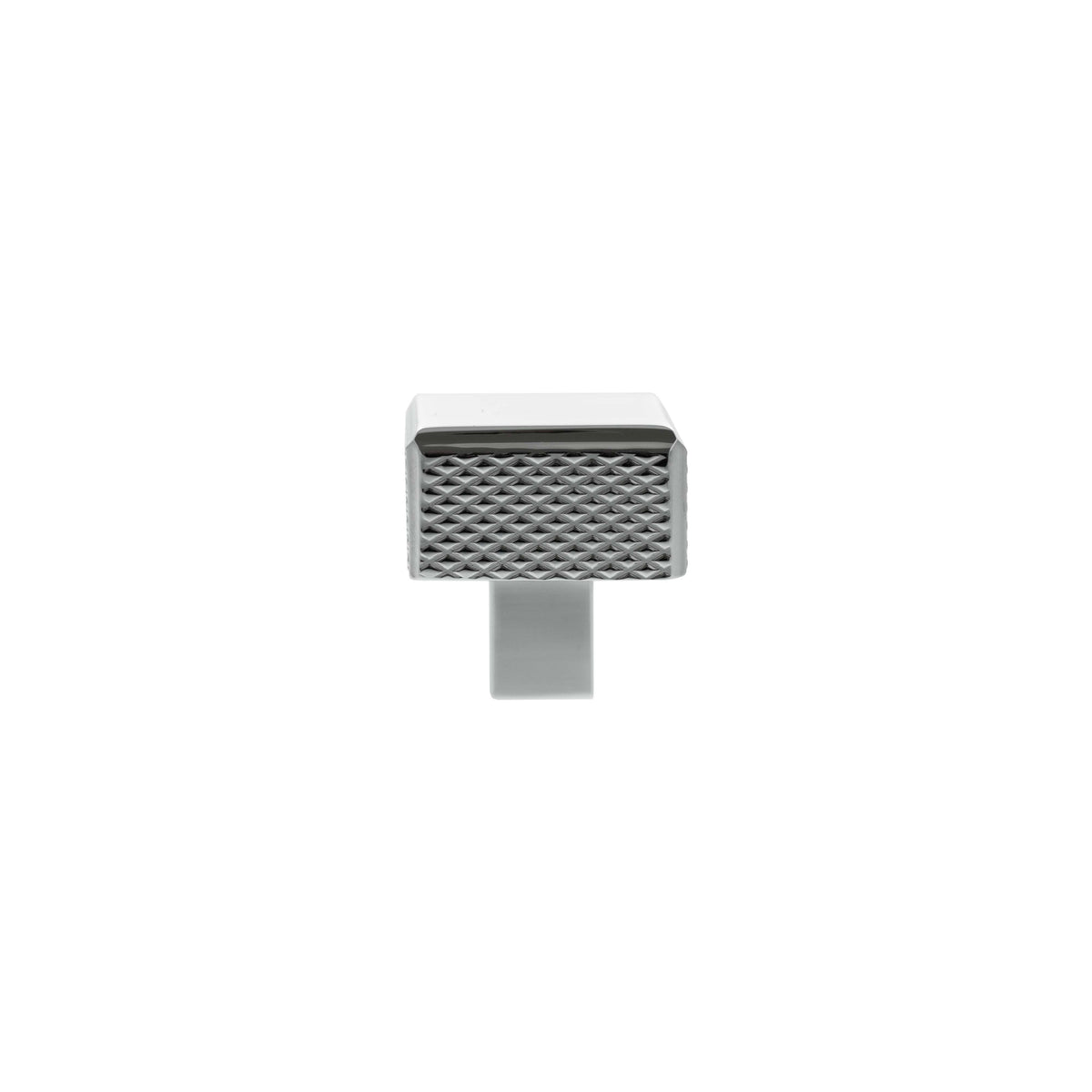 Millhouse Brass Eiffel Knurled Square Cabinet Knob Handle - Polished Chrome - Default