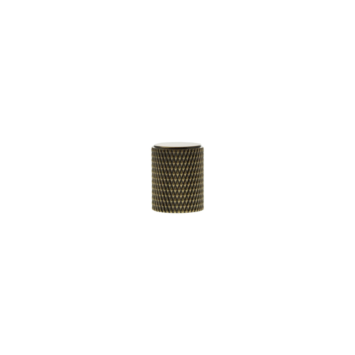 Millhouse Brass Eiffel Knurled Cylinder Cabinet Knob Handle - Antique Brass - Default
