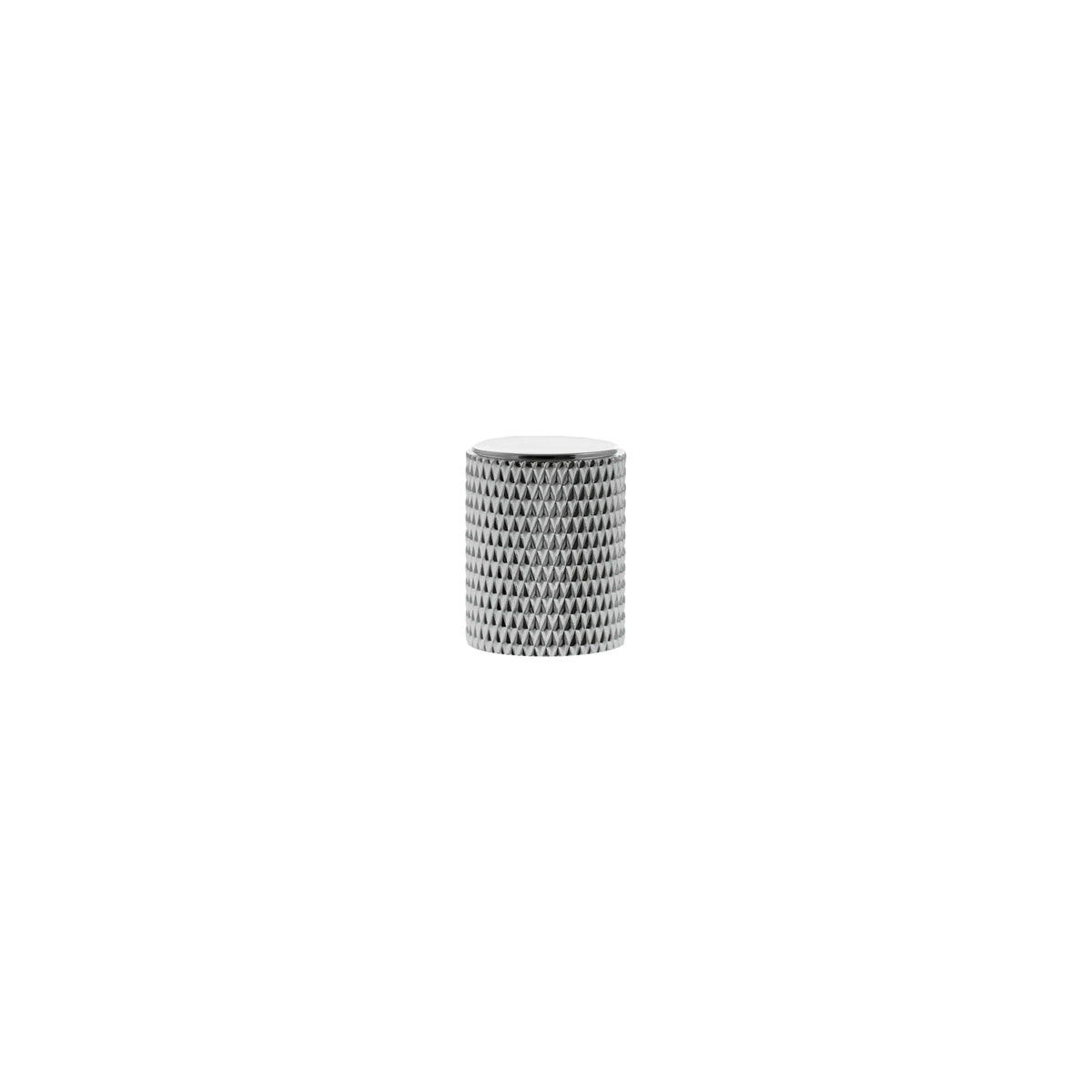 Millhouse Brass Eiffel Knurled Cylinder Cabinet Knob Handle - Polished Chrome - Default