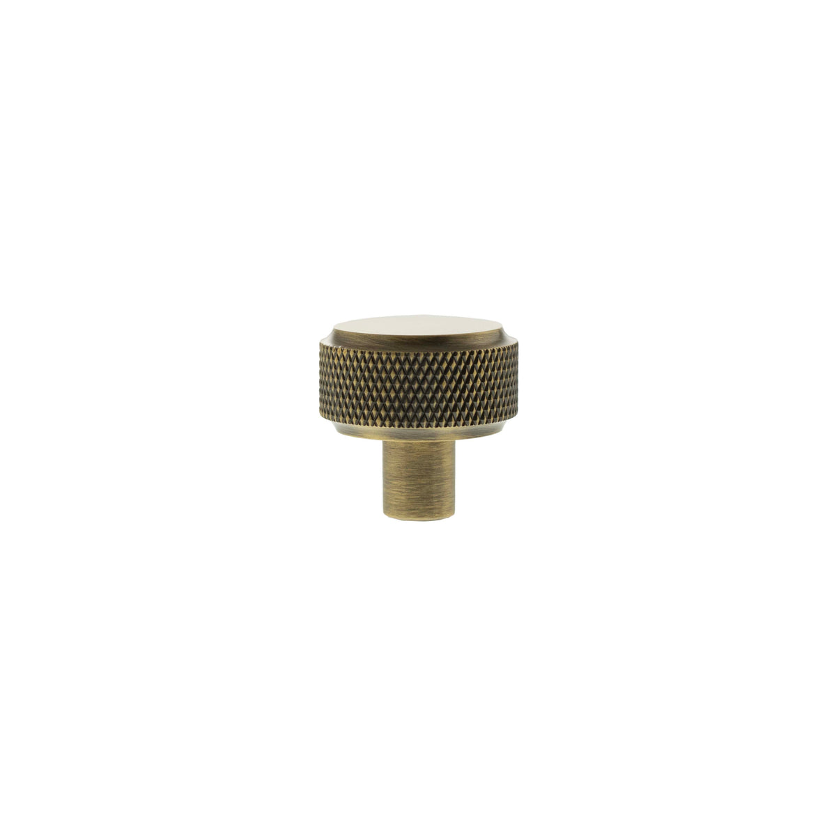 Millhouse Brass Eiffel Knurled Round Cabinet Knob Handle - Antique Brass - Default