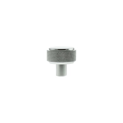 Millhouse Brass Eiffel Knurled Round Cabinet Knob Handle - Polished Chrome - Default