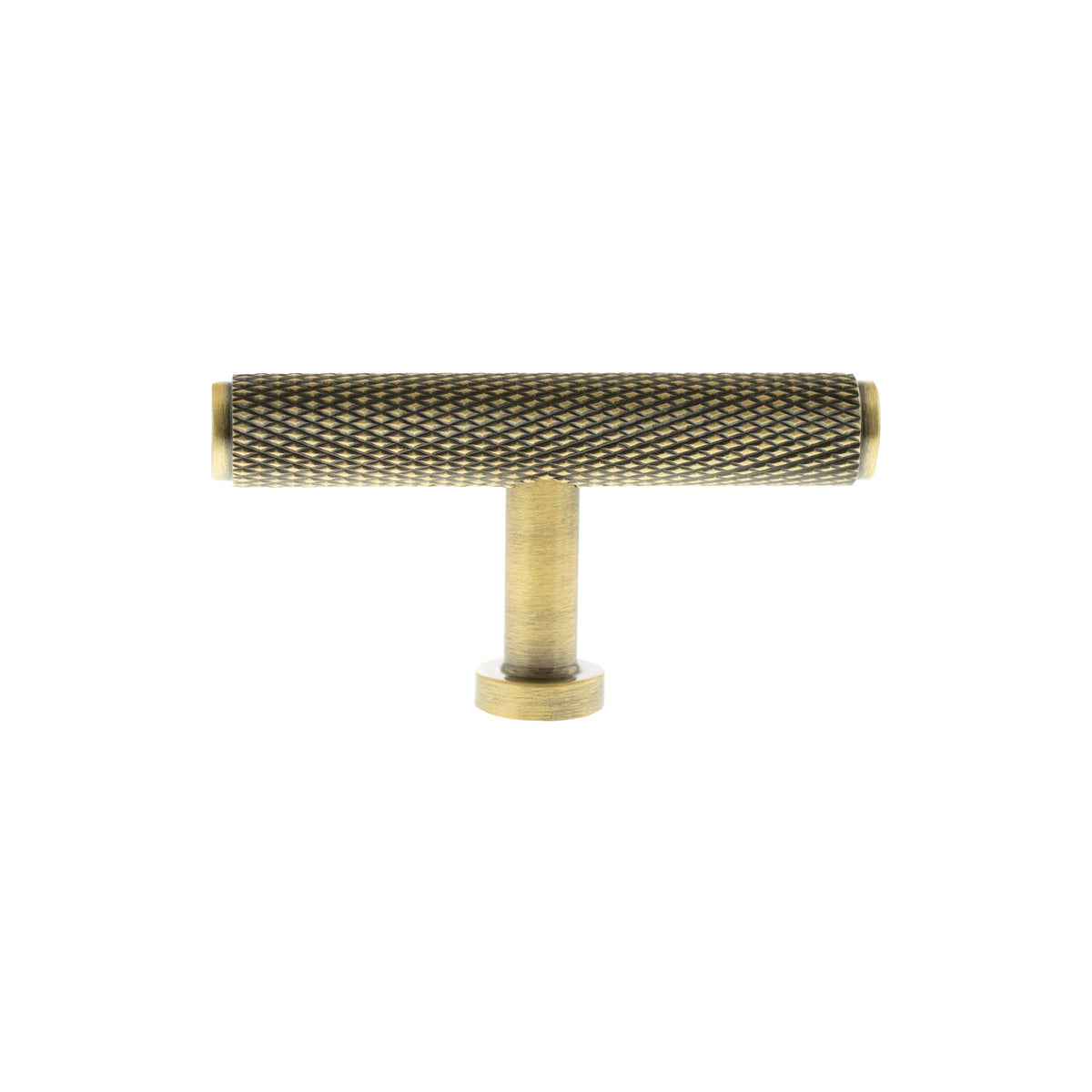 Millhouse Brass Eiffel Knurled T-Bar Cabinet Knob Handle - Antique Brass - Default