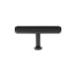 Millhouse Brass Eiffel Knurled T-Bar Cabinet Knob Handle - Matt Black - Default