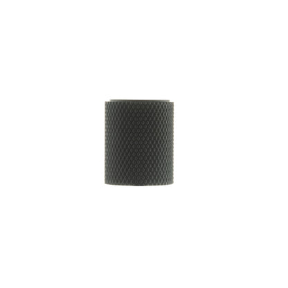 Millhouse Brass Watson Cylinder Knurled Cabinet Knob on Concealed Fix - Matt Black - Default