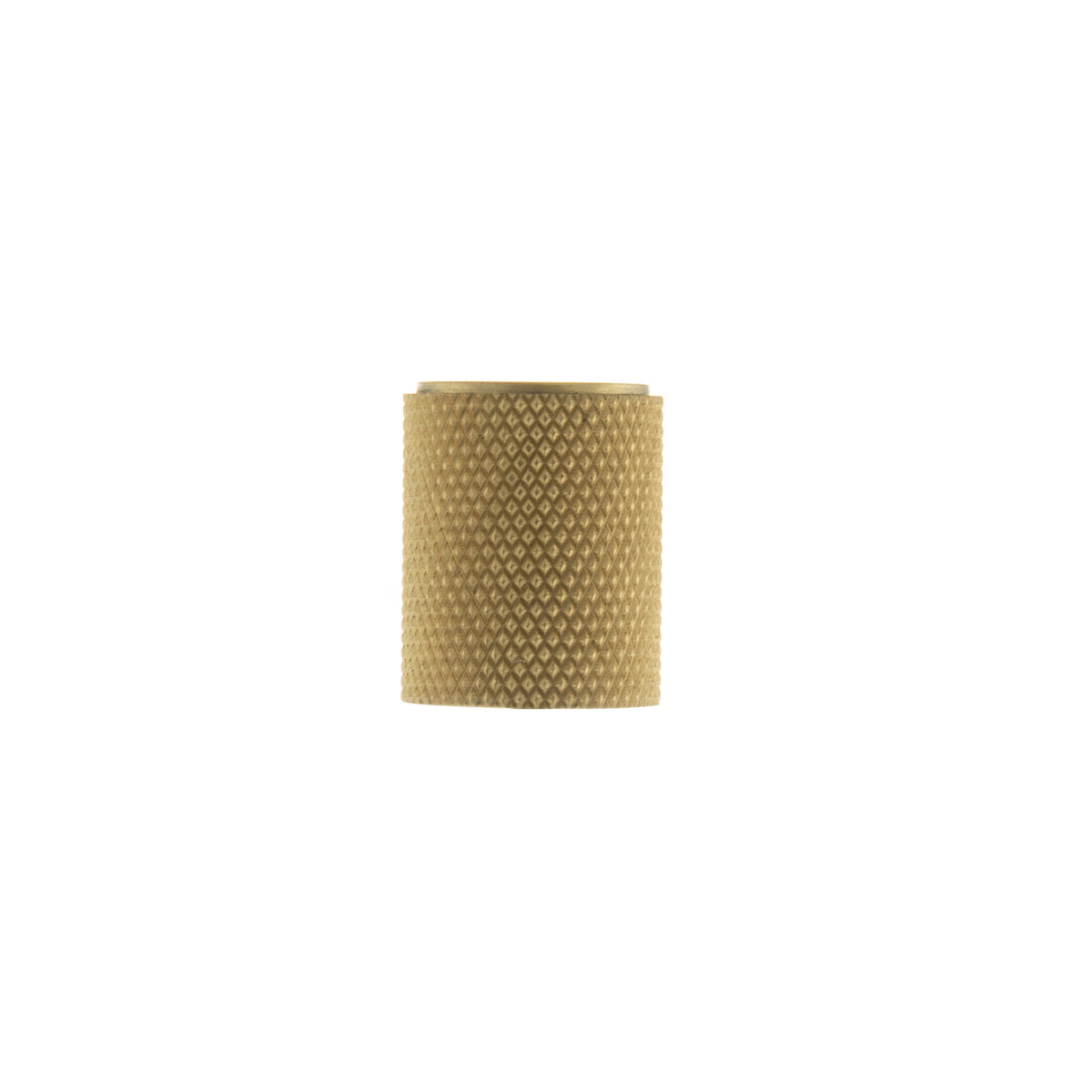 Millhouse Brass Watson Cylinder Knurled Cabinet Knob on Concealed Fix - Satin Brass - Default