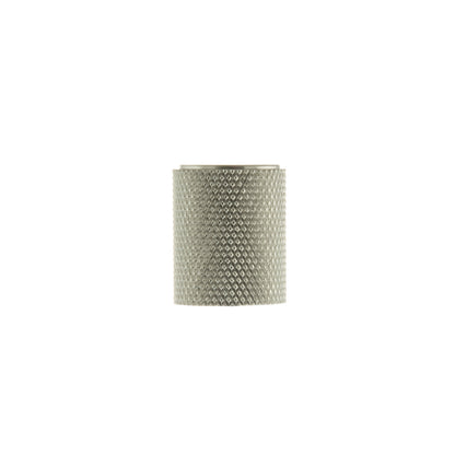 Millhouse Brass Watson Cylinder Knurled Cabinet Knob on Concealed Fix - Satin Nickel - Default