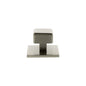 Millhouse Brass Eiffel Knurled Square Cabinet Knob Handle on Backplate - Satin Nickel - Default